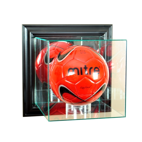 WMSOC-B Wall Mounted Soccer Display Case- Black