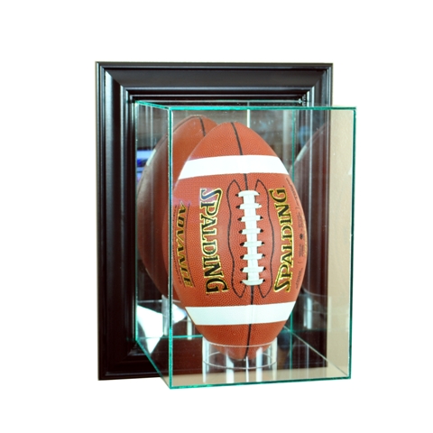 Wall Mounted Upright Football Display Case- Black