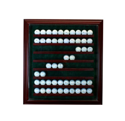 PC-80GLFCB-C 80 Golf Ball Cabinet Style Display Case- Cherry
