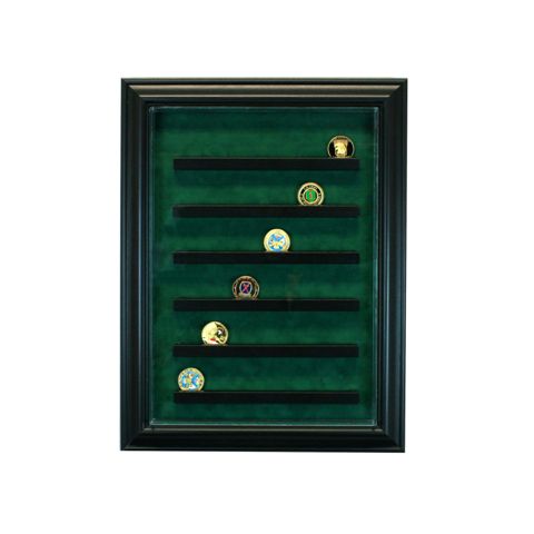 PC-36COINCB-B 64 Coin Cabinet Style Display Case- Black