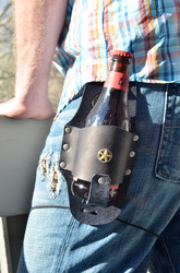 Picture of Rocky Mountain Holster Leather Beer Holster With Texas Star - Black