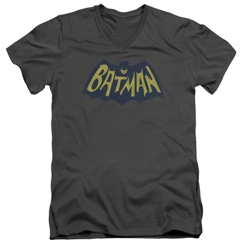 Batman-Show Bat Logo - Short Sleeve Adult 30-1 Tee - Charcoal, Medium