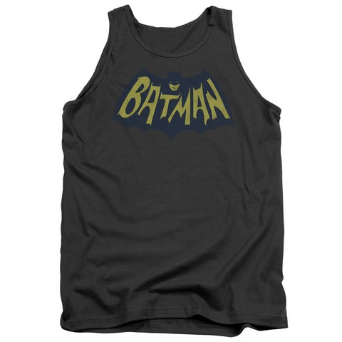 Batman-Show Bat Logo - Adult Tank Top - Charcoal- Medium
