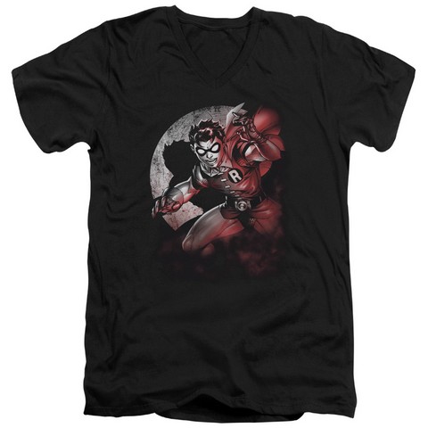 Batman-Robin Spotlight - Short Sleeve Adult 30-1 Tee - Black- Small