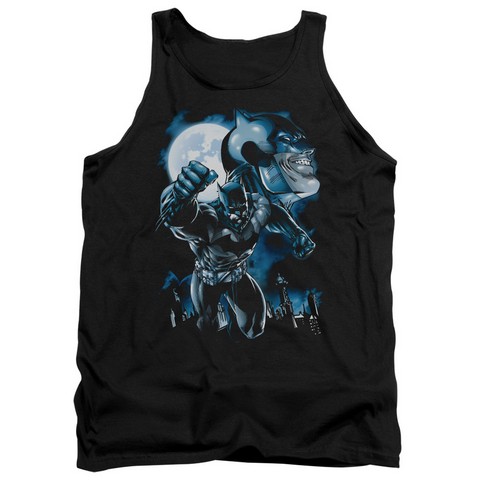 Batman-Moonlight Bat - Adult Tank Top - Black- Extra Large