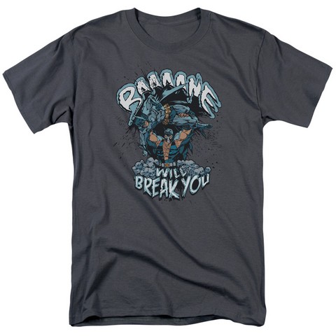 Batman-Bane Will Break You - Short Sleeve Adult 18-1 Tee - Charcoal- Medium