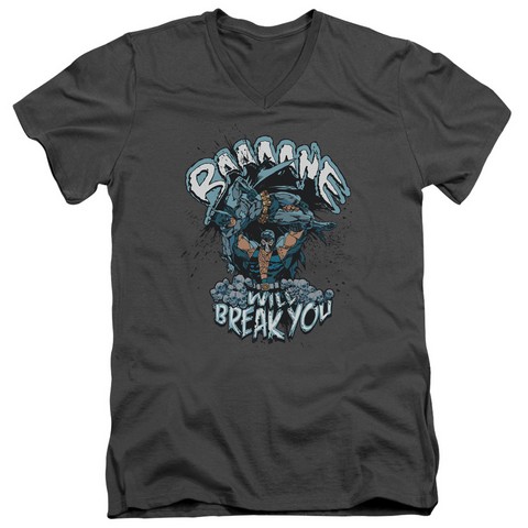 Batman-Bane Will Break You - Short Sleeve Adult 30-1 Tee - Charcoal, Medium