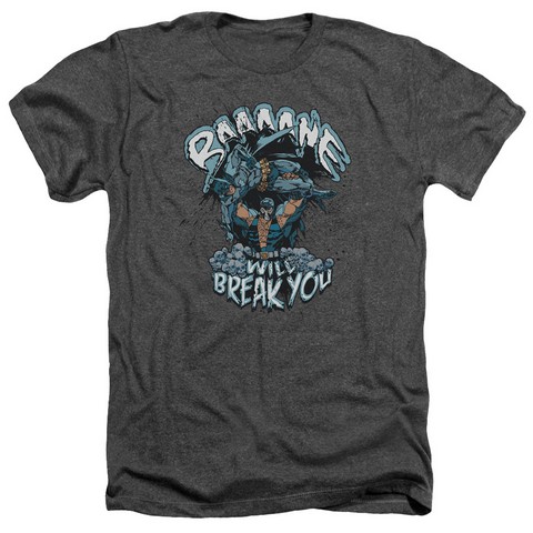 Batman-Bane Will Break You - Adult Heather Tee - Charcoal- 2X