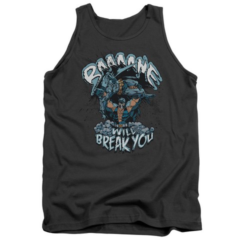 Batman-Bane Will Break You - Adult Tank Top - Charcoal, Medium