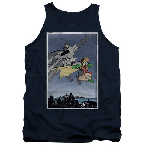 Batman-Dkr Duo - Adult Tank Top - Navy- Small