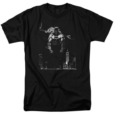 Batman-Dirty City - Short Sleeve Adult 18-1 Tee - Black- Medium