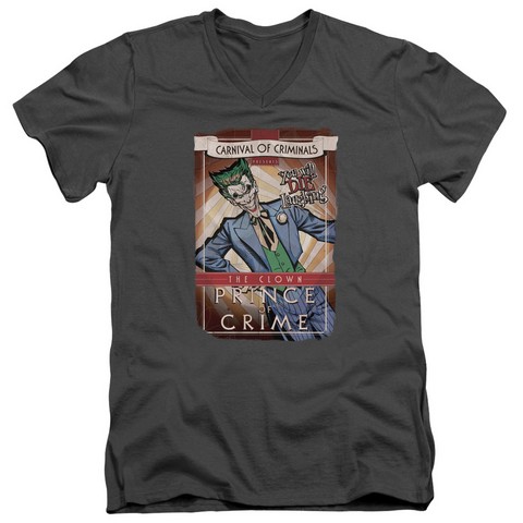 Batman-Clown Prince - Short Sleeve Adult 30-1 Tee - Charcoal, Medium