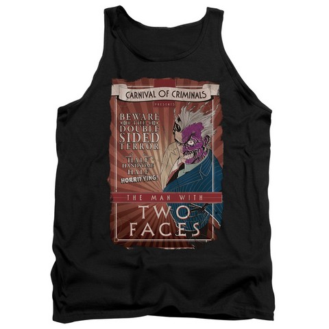 Batman-Two Faces - Adult Tank Top - Black- Medium