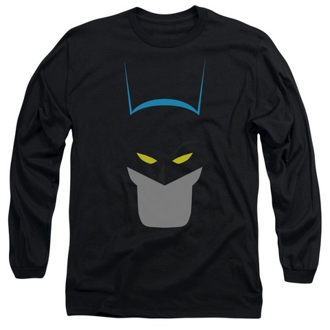 Batman-Simplified - Long Sleeve Adult 18-1 Tee - Black- Small