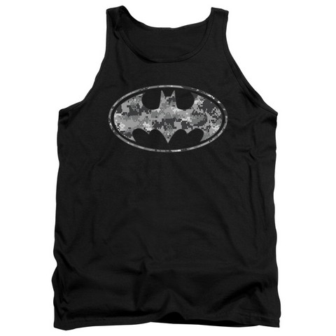 Batman-Urban Camo Shield - Adult Tank Top - Black- 2X