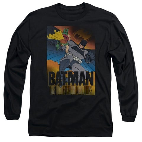 Batman-Dk Returns Long Sleeve Adult 18-1 Tee - Black - Small
