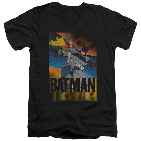 Batman-Dk Returns - Short Sleeve Adult 30-1 Tee - Black- 2X