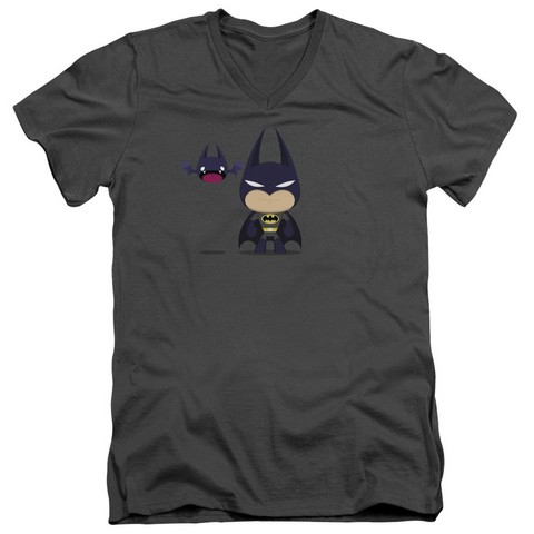 Batman-Cute Batman - Short Sleeve Adult 30-1 Tee - Charcoal, Medium