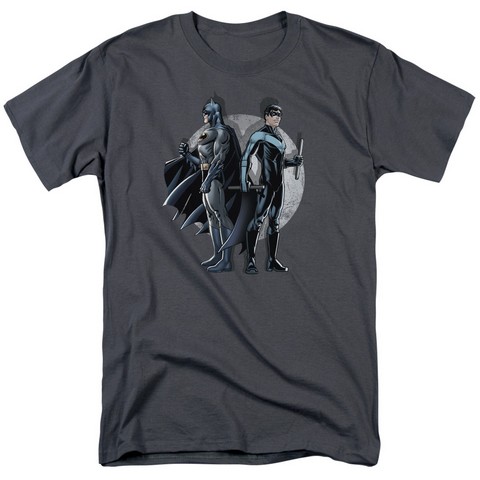 Batman-Spotlight - Short Sleeve Adult 18-1 Tee - Charcoal- Extra Large