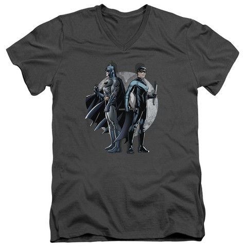 Batman-Spotlight Short Sleeve Adult 30-1 Tee - Charcoal - Small