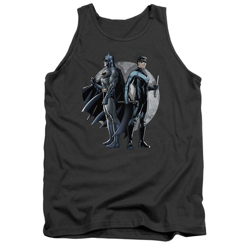 Batman-Spotlight - Adult Tank Top - Charcoal- Small