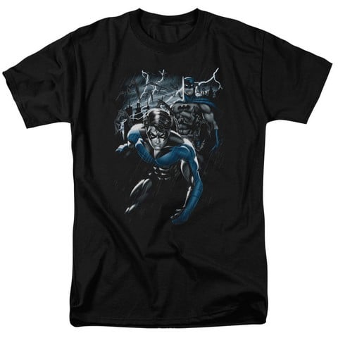 Batman-Dynamic Duo - Short Sleeve Adult 18-1 Tee - Black- 5X