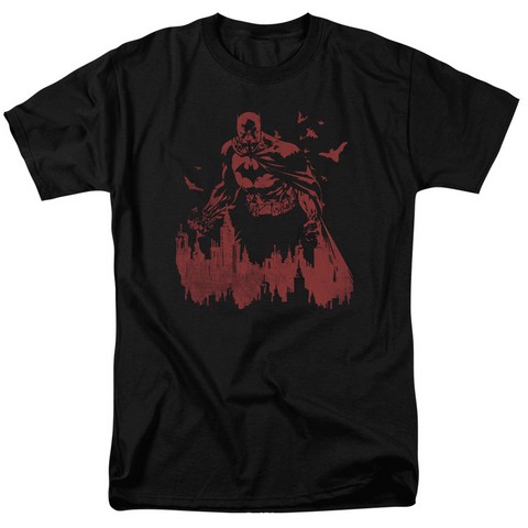 Batman-Red Knight - Short Sleeve Adult 18-1 Tee - Black- 4X