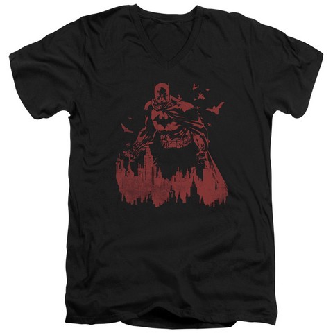 Batman-Red Knight - Short Sleeve Adult 30-1 Tee - Black, Small