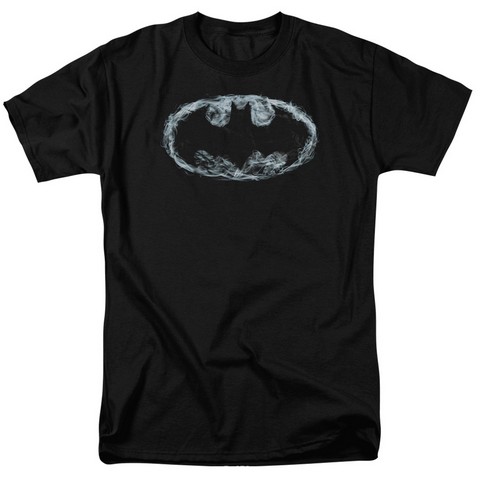 Batman-Smoke Signal - Short Sleeve Adult 18-1 Tee - Black- Medium