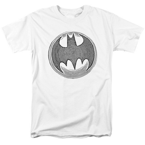 Batman-Knight Knockout - Short Sleeve Adult 18-1 Tee - White, Medium