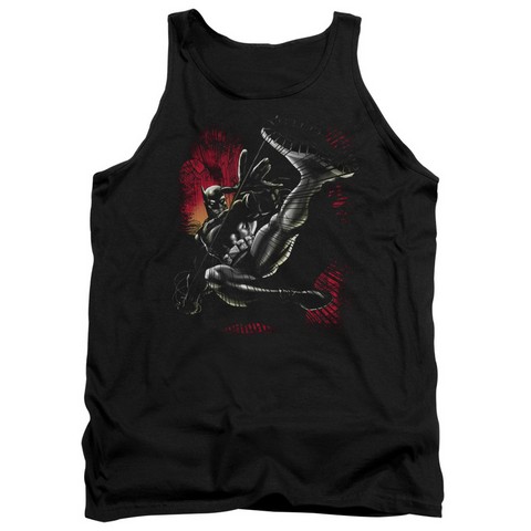 Batman-Kick Swing - Adult Tank Top - Black- Extra Large