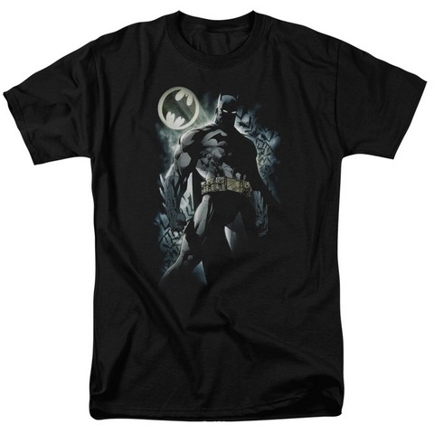 Batman-The Knight - Short Sleeve Adult 18-1 Tee - Black- Medium
