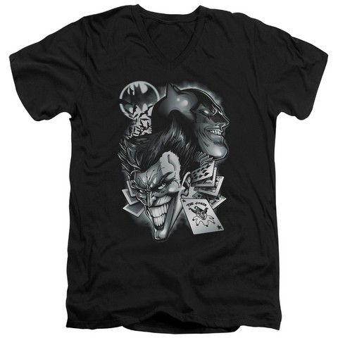 Batman-Archenemies - Short Sleeve Adult 30-1 Tee - Black- Large