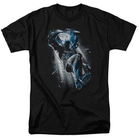 Batman-Bat Crash - Short Sleeve Adult 18-1 Tee - Black- Large