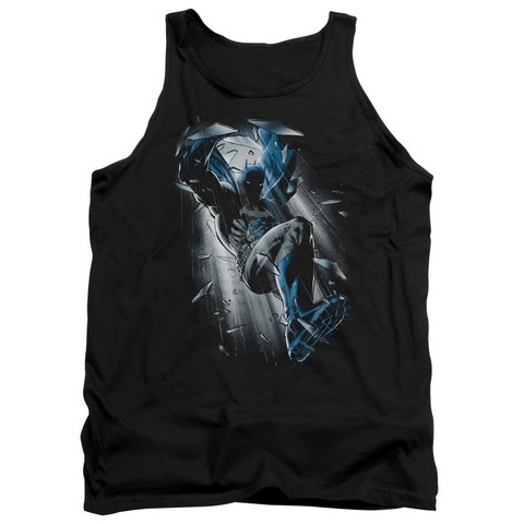 Batman-Bat Crash - Adult Tank Top - Black- Medium