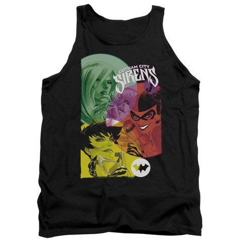 Batman-Gotham Sirens - Adult Tank Top - Black- 2X