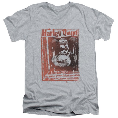Batman- Dr Quinn - Short Sleeve Adult 30-1 Tee - Heather- Medium