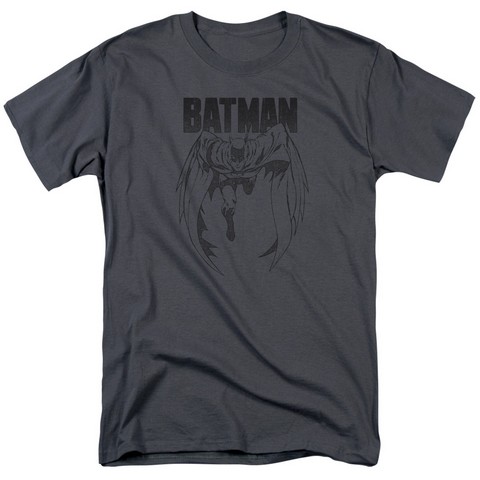 Batman-Grey Noise - Short Sleeve Adult 18-1 Tee - Charcoal- Medium