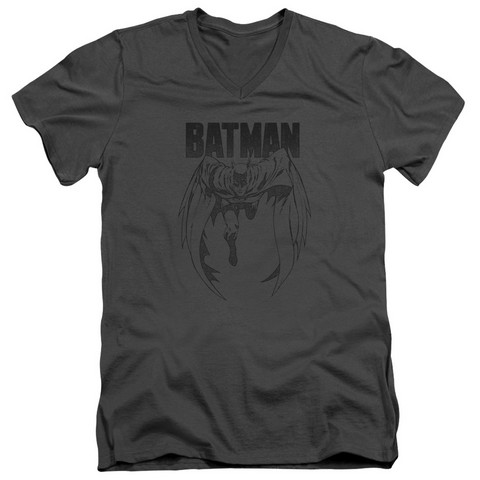 Batman-Grey Noise - Short Sleeve Adult 30-1 Tee - Charcoal, Medium