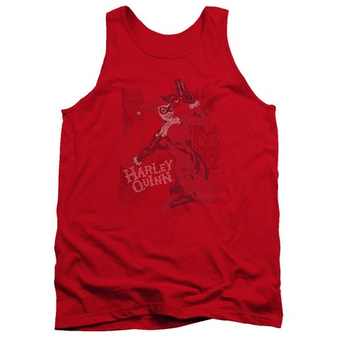Batman-Harleys Packing - Adult Tank Top - Red- Extra Large