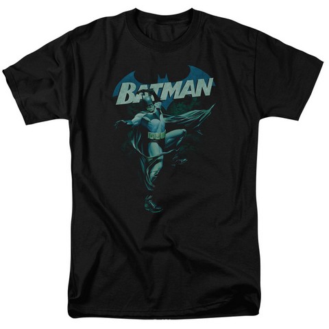 Batman-Blue Bat - Short Sleeve Adult 18-1 Tee - Black- 5X