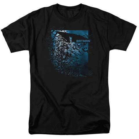 Batman-Bat Among Bats - Short Sleeve Adult 18-1 Tee - Black- 2X