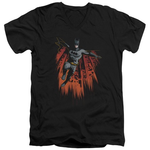Batman-Majestic Short Sleeve Adult 30-1 Tee - Black - Extra Large