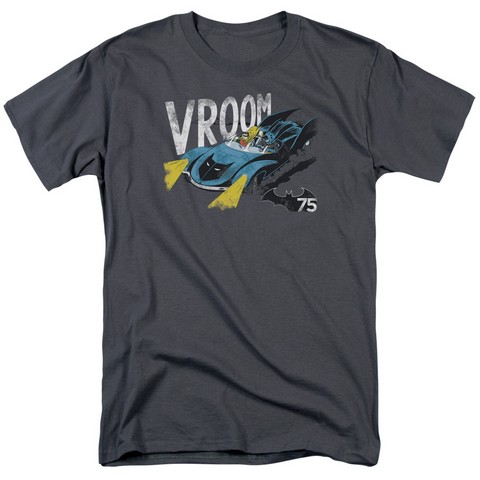Batman-Vroom - Short Sleeve Adult 18-1 Tee - Charcoal- Medium