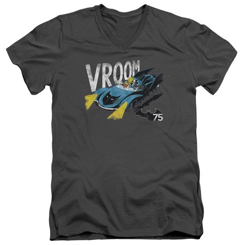 Batman-Vroom - Short Sleeve Adult 30-1 Tee - Charcoal- Small