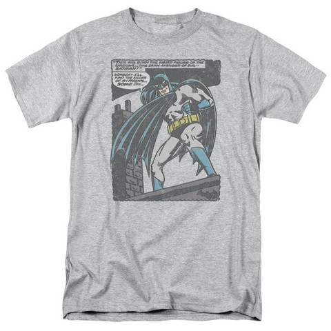 Batman-Bat Origins - Short Sleeve Adult 18-1 Tee - Athletic Heather- Medium