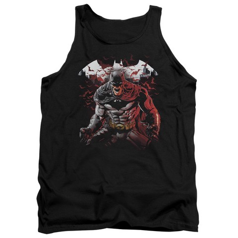 Batman-Raging Bat - Adult Tank Top - Black- Medium