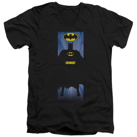 Batman-Batman Block - Short Sleeve Adult 30-1 Tee - Black- Medium
