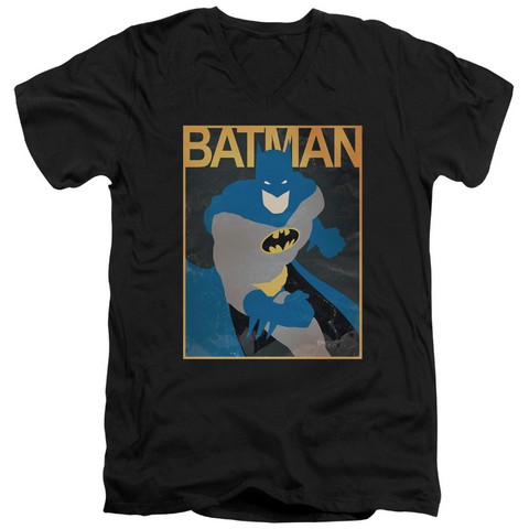 Batman-Simple Bm Poster - Short Sleeve Adult 30-1 Tee - Black, Small