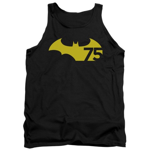 Batman-75 Logo 2 - Adult Tank Top - Black- Small